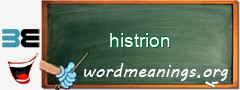 WordMeaning blackboard for histrion